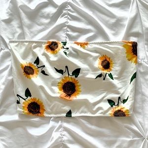 Shein Sunflower Cropped Tube Top